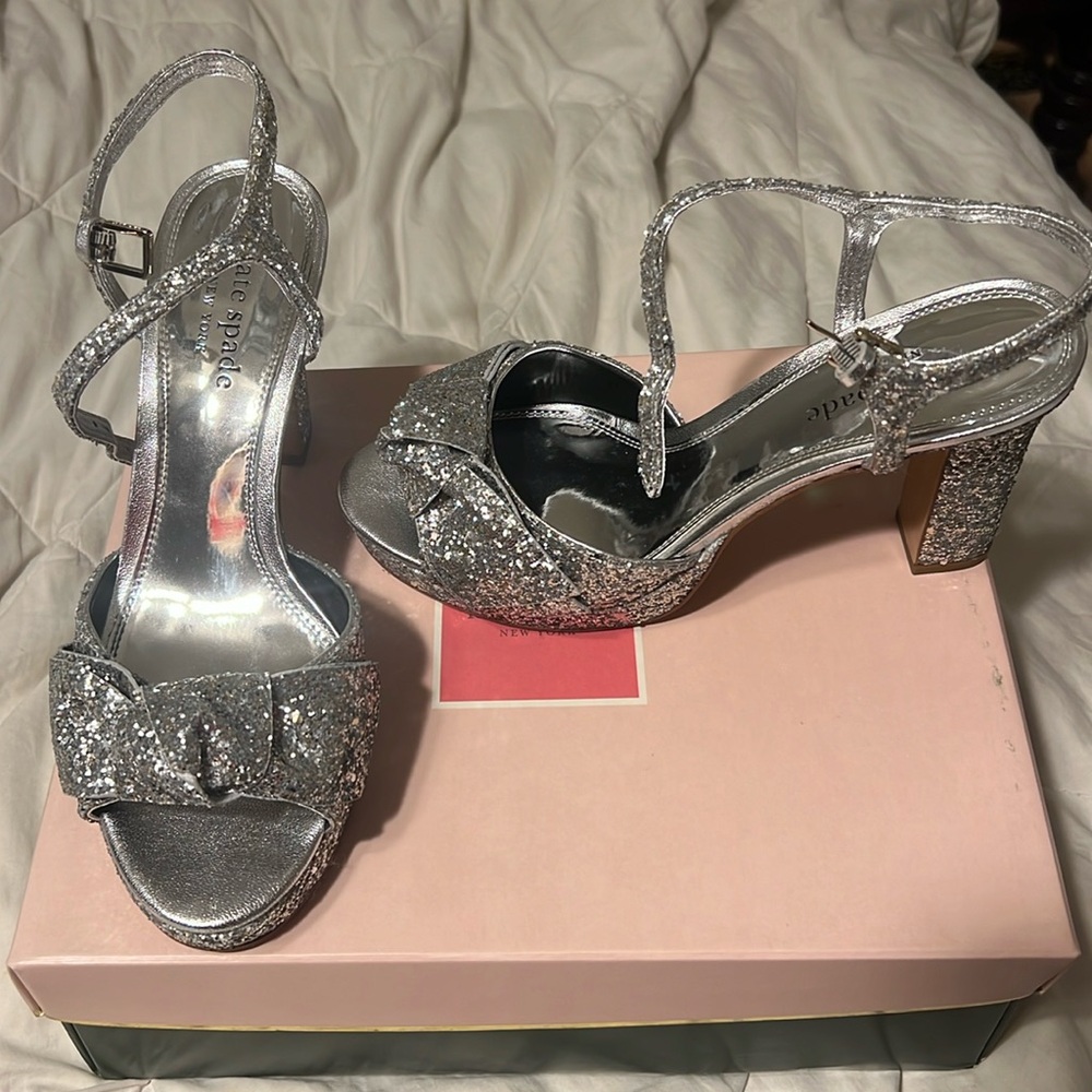 kate spade new york Miya Glitter Platform Dress Sandals